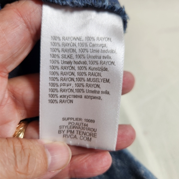 RVCA Distressed Jogger Womens M Blue Denim Look Thrashed See Pictures - Picture 10 of 11